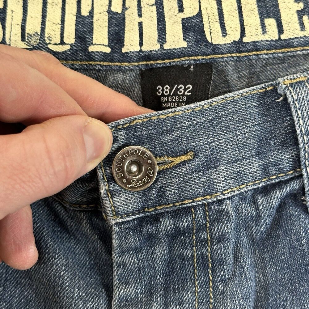 Southpole Original Collection Straight Leg Jeans Mens Size 38x32 Medium Denim - Picture 5 of 15